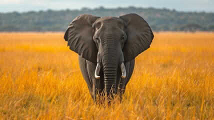 Fototapeta premium A Masai savanah elephant