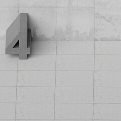 Number Four 4 4th Fourth Floor Font Character Sign