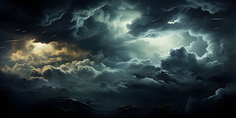 Sky with stormy clouds - obrazy, fototapety, plakaty