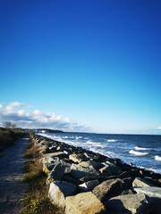 High water level at the Baltic Sea in north Germany