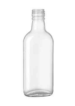 empty glass bottle isolated