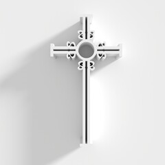 Christian cross. Religion concept illustration. 3D render