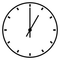 Wall Clock Icon displaying One O' Clock Time