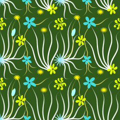 Fototapeta na wymiar seamless floral pattern with flowers