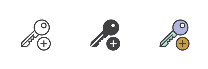 Add key password different style icon set