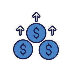 funds raising icon with white background vector stock illustration