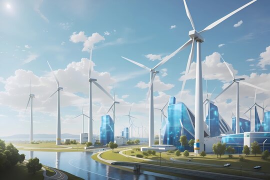 wind turbine in the field