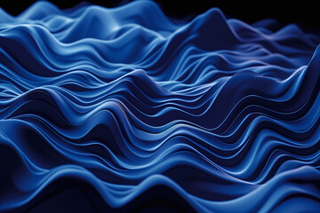 Obraz premium An abstract 3d background of blue sound waves.
