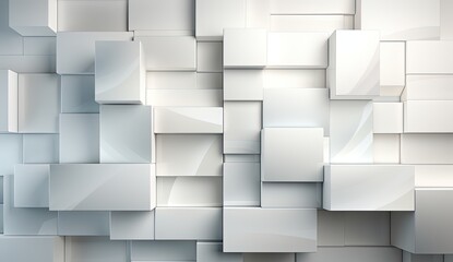 Abstract design from white blocks background. Created with Ai