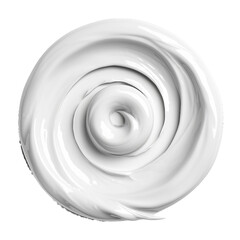 White color Swirl, isolated PNG object