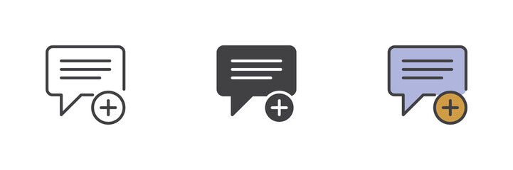 Add chat message different style icon set