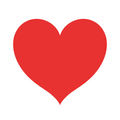 Red Heart icon. Vector illustration in flat style. Valentine day icon. Love icon. Hand drawn heart in doodle style. Love concept.