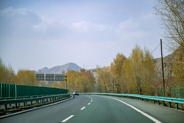 Lanzhou City, Gansu Province-Car advertising background picture