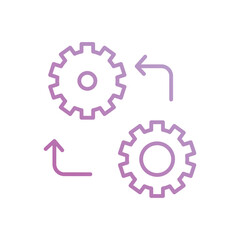 implementation icon with white background vector stock illustration