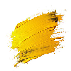 Yellow color Smudge, isolated PNG object
