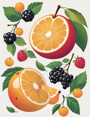 Vector illustration of a fruit, addition to culinary designs, healthy lifestyle projects, or any creative endeavor that celebrates the natural beauty of fruits