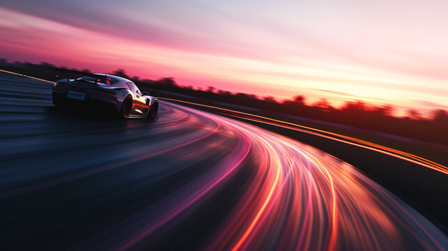 Blurred Race car
