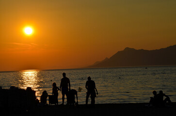 sunset on the beach