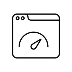 speed optimization icon with white background vector stock illustration