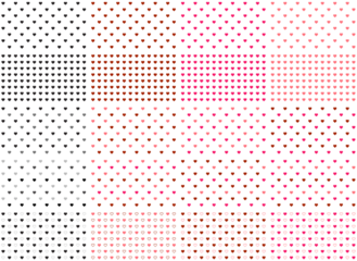 Valentines day pattern background with filled pixel art hearts. Outline, Vector illustration. flyers, invitation, posters, brochure, banner, In black and white, red, Maroon, hot pink, pastel pink