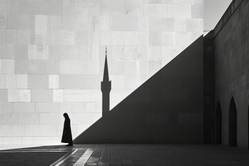 person silhouette is dark against the bright background