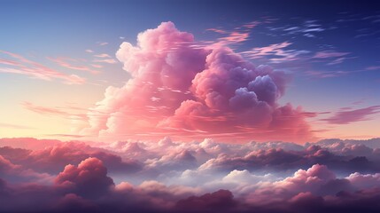 Gradient sky texture with soft clouds and pastel hues
