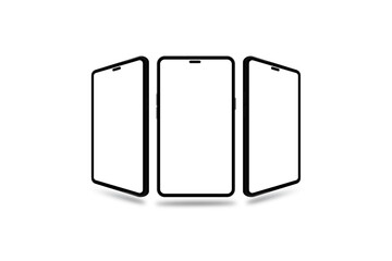 Smartphone Mockup  Fully Editable File, Replaceable Screen, Separated Shadow and Background