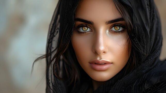 Blank Template with Beautiful Model closed up shot for advertising poster or banner