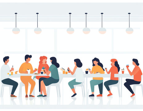 students in the cafetaria