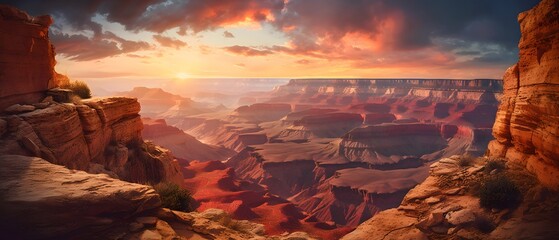 Panoramic view of the Grand Canyon National Park, Arizona, USA