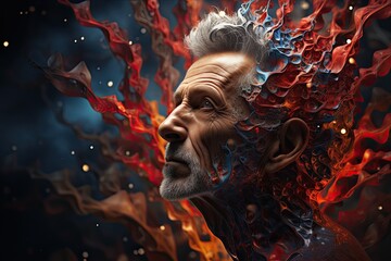 memory loss, understanding brain health, colorful and abstract image