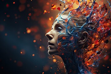 Abstract image of dementia, understanding brain health and cognitivit imperment