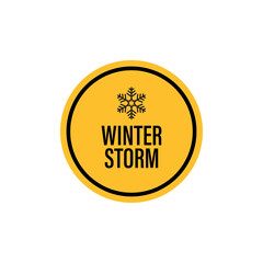 winter storm sign on white background