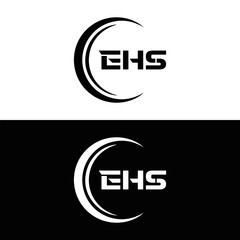 EHS logo. E H S design. WhitE H SHS letter. EHS, E H S letter logo SET design. Initial letter EHS linked circle uppercase monogram logo. E H S letter logo SET vector design. EHS letter logo design	
