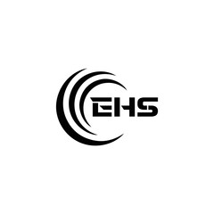 EHS logo. E H S design. WhitE H SHS letter. EHS, E H S letter logo SET design. Initial letter EHS linked circle uppercase monogram logo. E H S letter logo SET vector design. EHS letter logo design	
