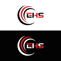 EHS logo. E H S design. WhitE H SHS letter. EHS, E H S letter logo SET design. Initial letter EHS linked circle uppercase monogram logo. E H S letter logo SET vector design. EHS letter logo design	
