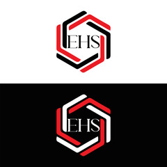 EHS logo. E H S design. WhitE H SHS letter. EHS, E H S letter logo SET design. Initial letter EHS linked circle uppercase monogram logo. E H S letter logo SET vector design. EHS letter logo design	
