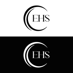 EHS logo. E H S design. WhitE H SHS letter. EHS, E H S letter logo SET design. Initial letter EHS linked circle uppercase monogram logo. E H S letter logo SET vector design. EHS letter logo design	
