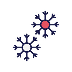 snow flakes icon with white background vector stock illustration