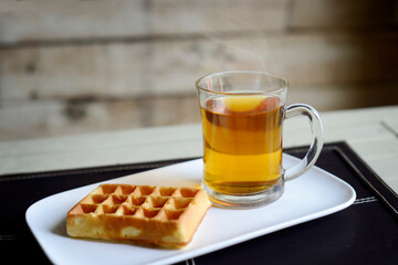 Tea time , apart from tea, various sweet snacks are served to accompany it. Tea time is usually done between meals