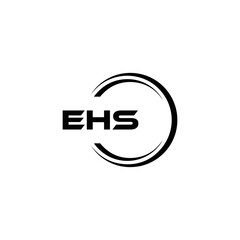 EHS logo. E H S design. WhitE H SHS letter. EHS, E H S letter logo SET design. Initial letter EHS linked circle uppercase monogram logo. E H S letter logo SET vector design. EHS letter logo design	
