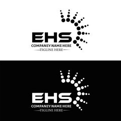 EHS logo. E H S design. WhitE H SHS letter. EHS, E H S letter logo SET design. Initial letter EHS linked circle uppercase monogram logo. E H S letter logo SET vector design. EHS letter logo design	
