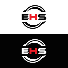 EHS logo. E H S design. WhitE H SHS letter. EHS, E H S letter logo SET design. Initial letter EHS linked circle uppercase monogram logo. E H S letter logo SET vector design. EHS letter logo design	
