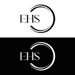 EHS logo. E H S design. WhitE H SHS letter. EHS, E H S letter logo SET design. Initial letter EHS linked circle uppercase monogram logo. E H S letter logo SET vector design. EHS letter logo design	
