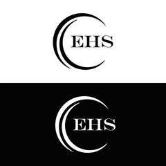 EHS logo. E H S design. WhitE H SHS letter. EHS, E H S letter logo SET design. Initial letter EHS linked circle uppercase monogram logo. E H S letter logo SET vector design. EHS letter logo design	
