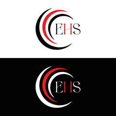 EHS logo. E H S design. WhitE H SHS letter. EHS, E H S letter logo SET design. Initial letter EHS linked circle uppercase monogram logo. E H S letter logo SET vector design. EHS letter logo design	
