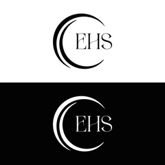 EHS logo. E H S design. WhitE H SHS letter. EHS, E H S letter logo SET design. Initial letter EHS linked circle uppercase monogram logo. E H S letter logo SET vector design. EHS letter logo design	

