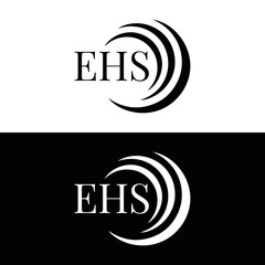 EHS logo. E H S design. WhitE H SHS letter. EHS, E H S letter logo SET design. Initial letter EHS linked circle uppercase monogram logo. E H S letter logo SET vector design. EHS letter logo design	
