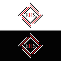 EHS logo. E H S design. WhitE H SHS letter. EHS, E H S letter logo SET design. Initial letter EHS linked circle uppercase monogram logo. E H S letter logo SET vector design. EHS letter logo design	
