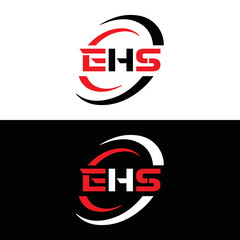 EHS logo. E H S design. WhitE H SHS letter. EHS, E H S letter logo SET design. Initial letter EHS linked circle uppercase monogram logo. E H S letter logo SET vector design. EHS letter logo design	

